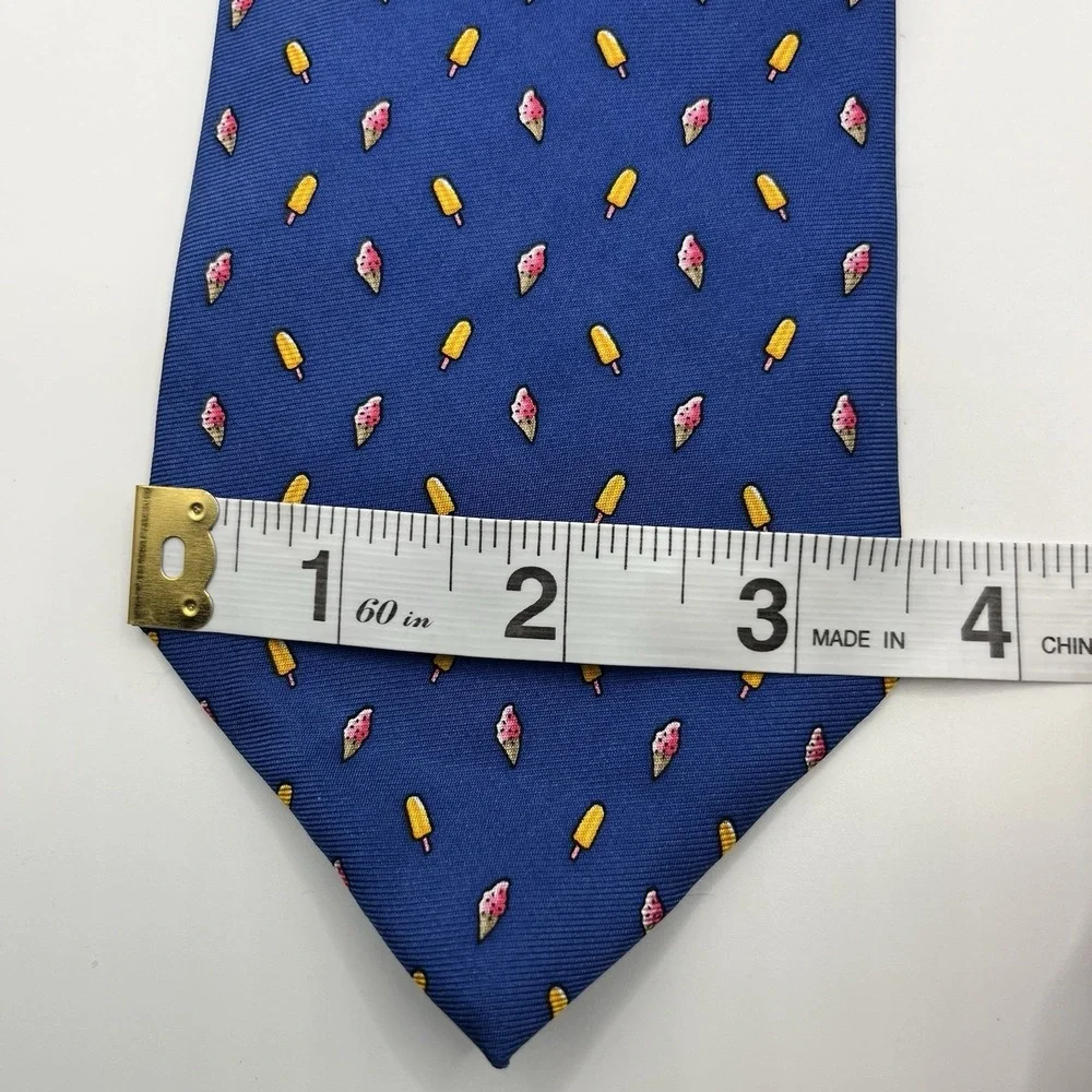 BROOKS BROTHERS PROUDLY MADE IN NEW YORK - Silk Tie ICE CREAM